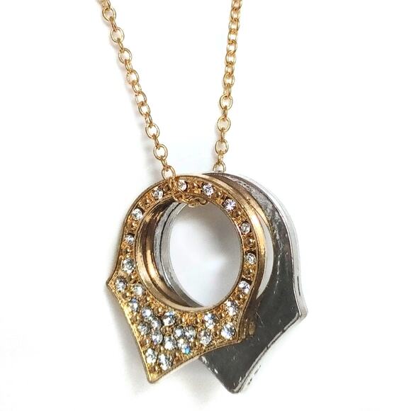 2pc Fashion Handcuff Necklace + Crystal Earrings Set - Picture 5 of 9